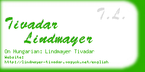 tivadar lindmayer business card